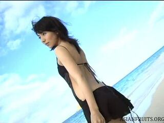 Japanese Porn Star Atsumi Ishihara in a Black Lace Dress - Sensual Tease!